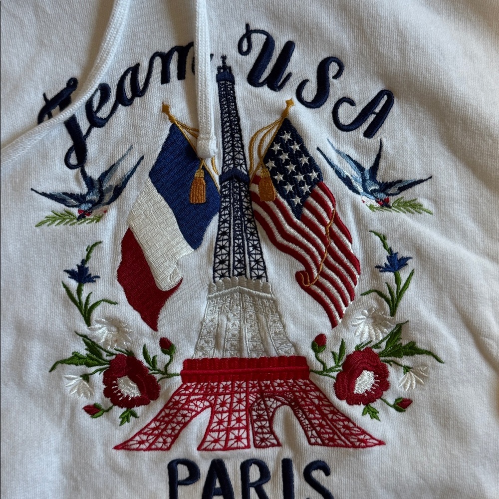 Polo Ralph Lauren Unisex White USA team Olympics Paris Sweater Embroidered S - Picture 4 of 7